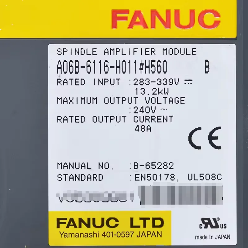 A06B-6116-H011 Fanuc Servo Drive Power Supply Module Tested Ok A06B-6116-H011