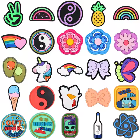 1pcs Funny Cartoon Shoes Charms Accessories Garden Shoes Decorations Fit Clog Sandal Adults Kids Party Gift