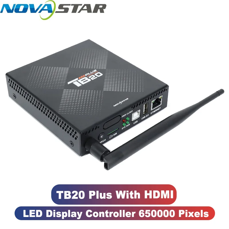 

NEW Novastar TB20 Plus LED full color control box multimedia player intelligent display solution supports WiFi 4G remote control