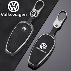 Custodia protettiva per chiave auto in pelle in lega di zinco per VW Volkswagen Touareg 2011 2012 2013 2014 2015 2016 2017 2018 Accessori