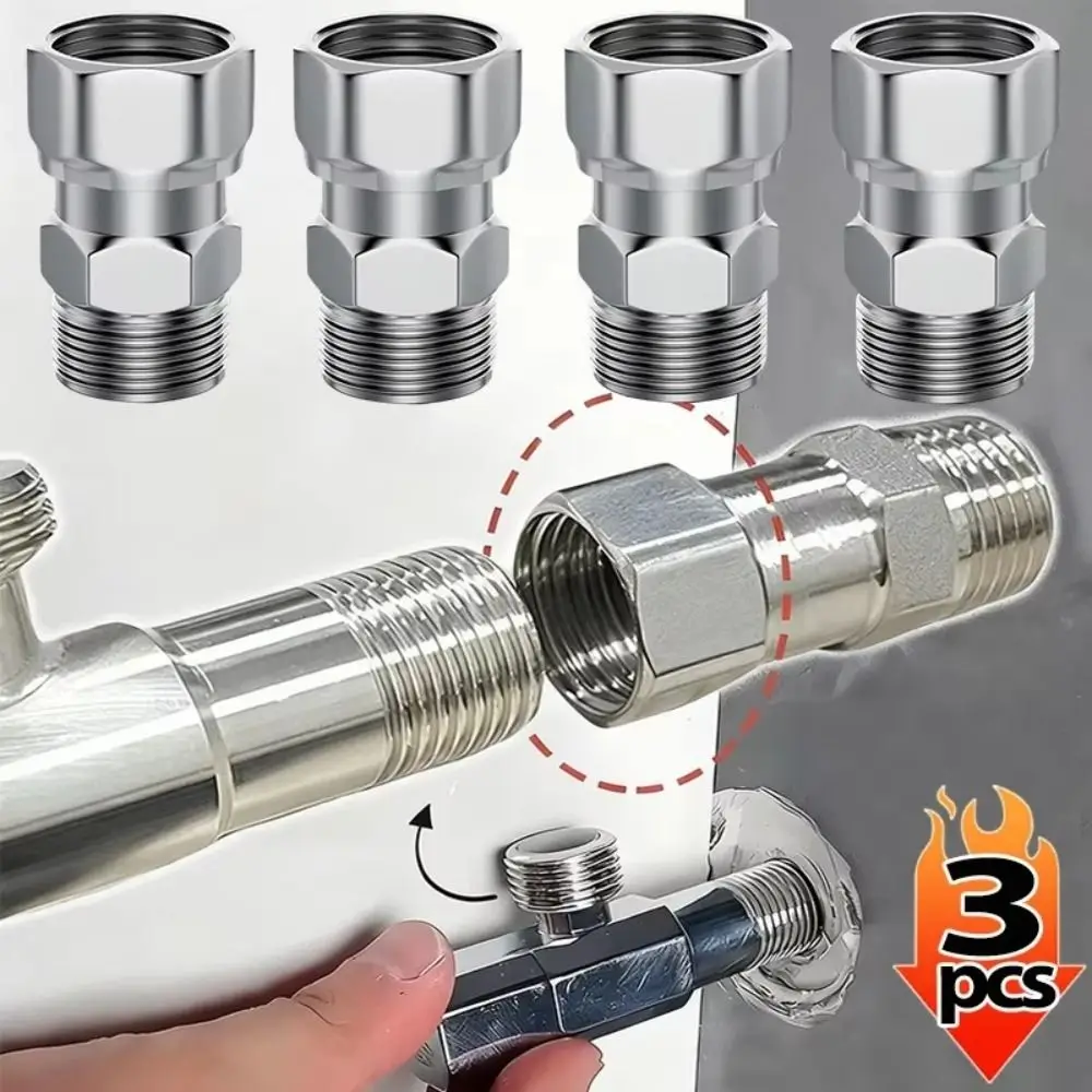 New 304 Stainless Angle Valve Connector 360 Rotatable 20mm Faucet Adapter Swivel Joint Kitchen