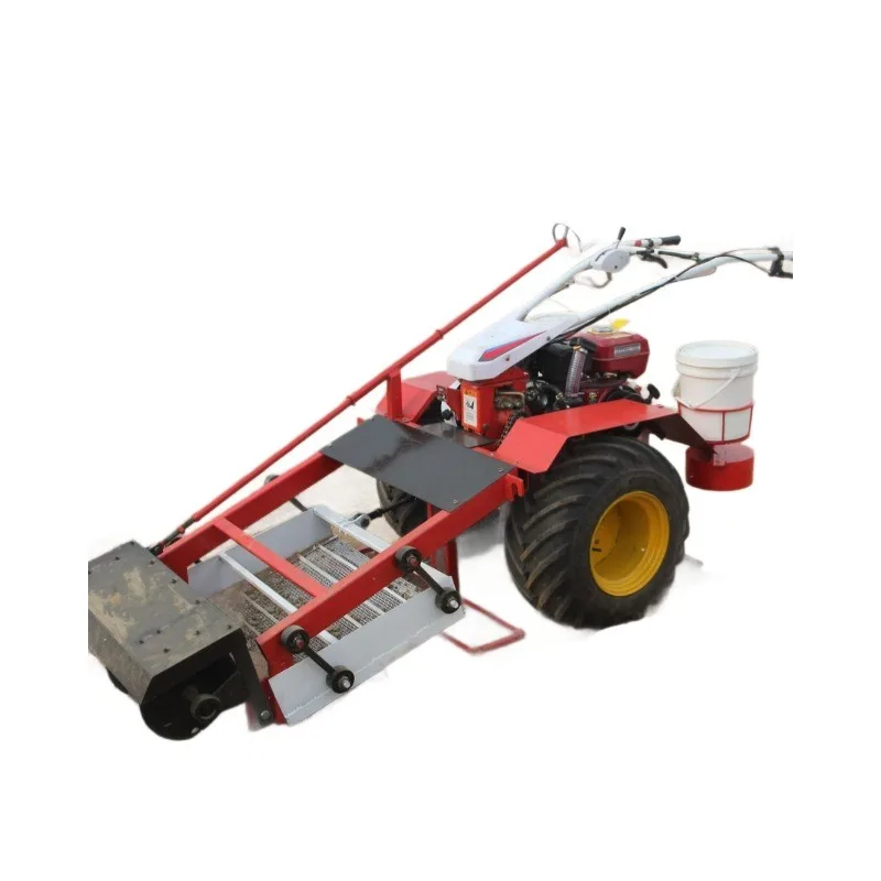 Hand Push Beach Cleaning Unit Seaside Stone Waste Screening Equipment Sand Sweeping Machine  Coast Garbage Debris Removal Work