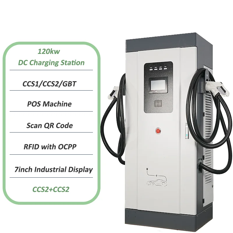 New 7inch RFID EV Charger Station 160-180kW Floor Standing DC Fast GBT CCS2 OCPP 1.6J Commercial Car Charging Station