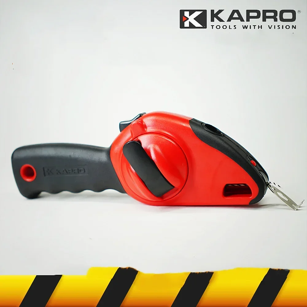 KAPRO Ergonomic Chalk Line Scriber 30M Rubber Nose Ink Bucket  Manual Spring Wire Take-up Hook End Smooth Rewind Powder Bucket