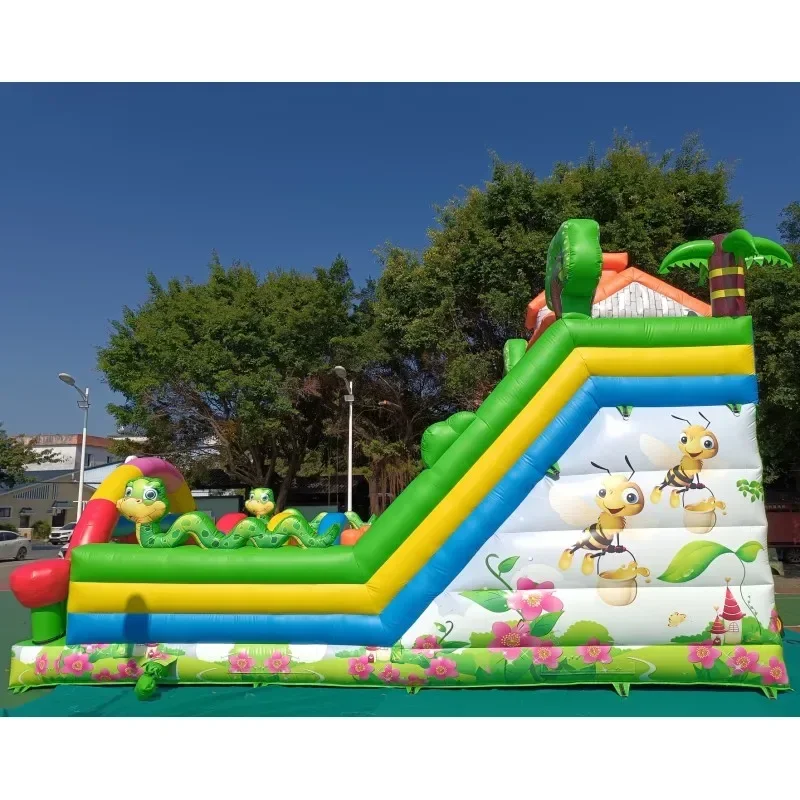 Newly Upgraded Jungle Fairy Tale Inflatable Trampoline Combination Commercial Children's Playground With Slide