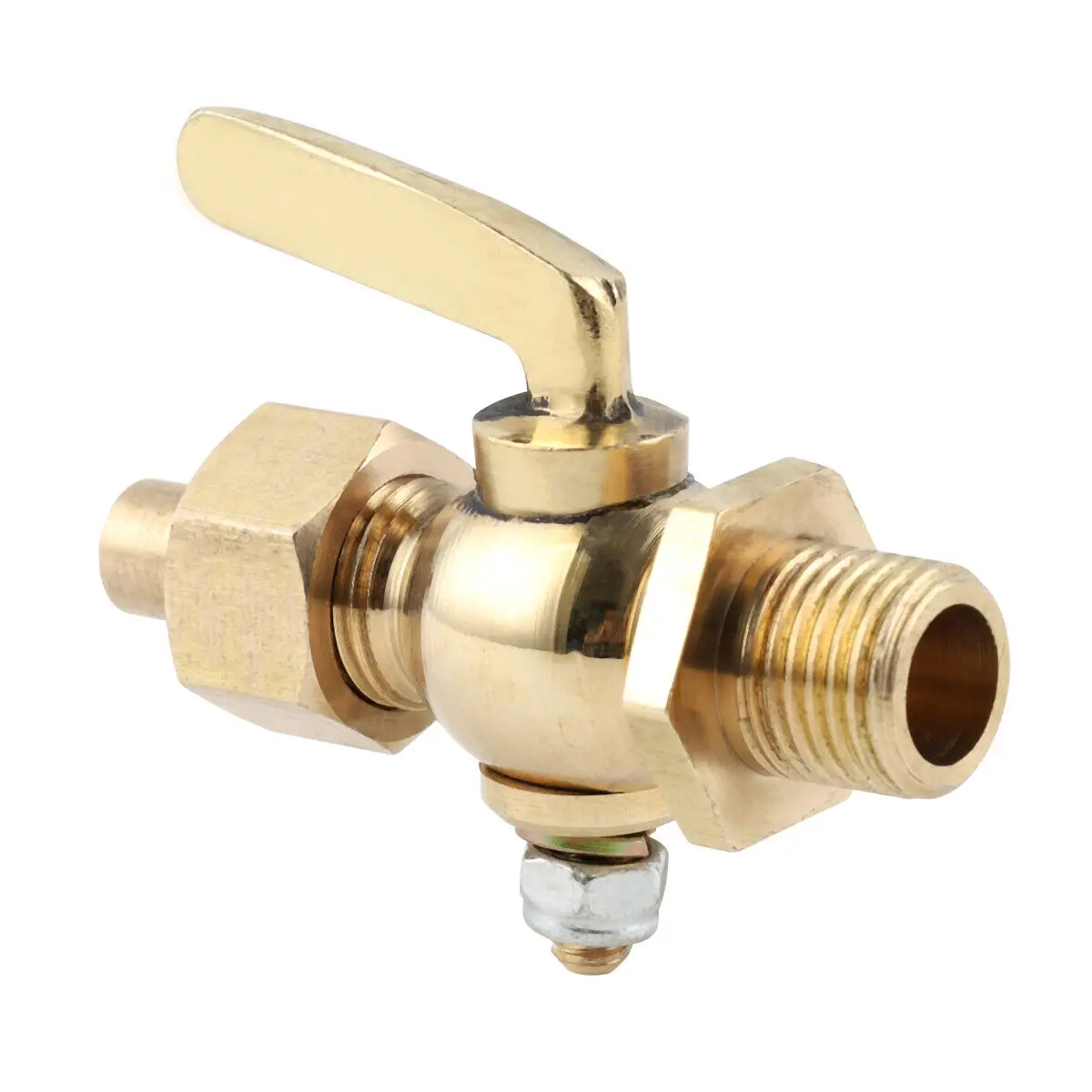 Pasuje do klasycznego motocykla w stylu vintage, mosiężny kran paliwa benzynowego 1/4"-1/4" BSP 30005