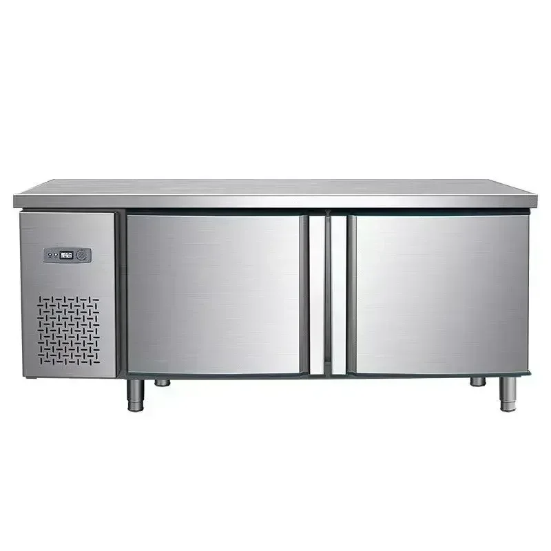 Refrigerated workstation stainless steel refrigeration preservation new freezer commercial restaurant frozen operating table