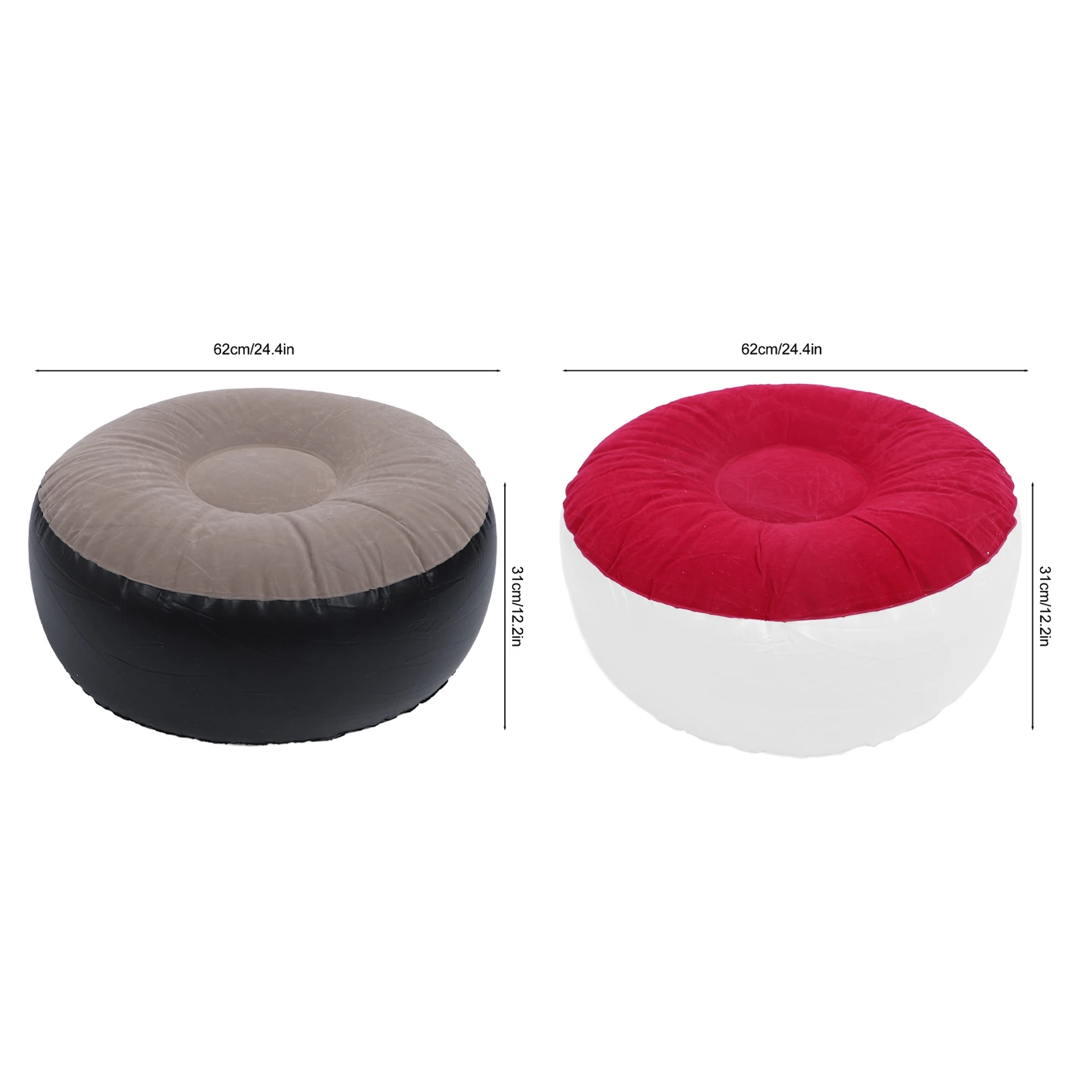 1Pc Inflatable Flocking Stool Multipurpose Lightweight Ergonomic Design Round Portable Inflatable Stool for Travel Camping image 6