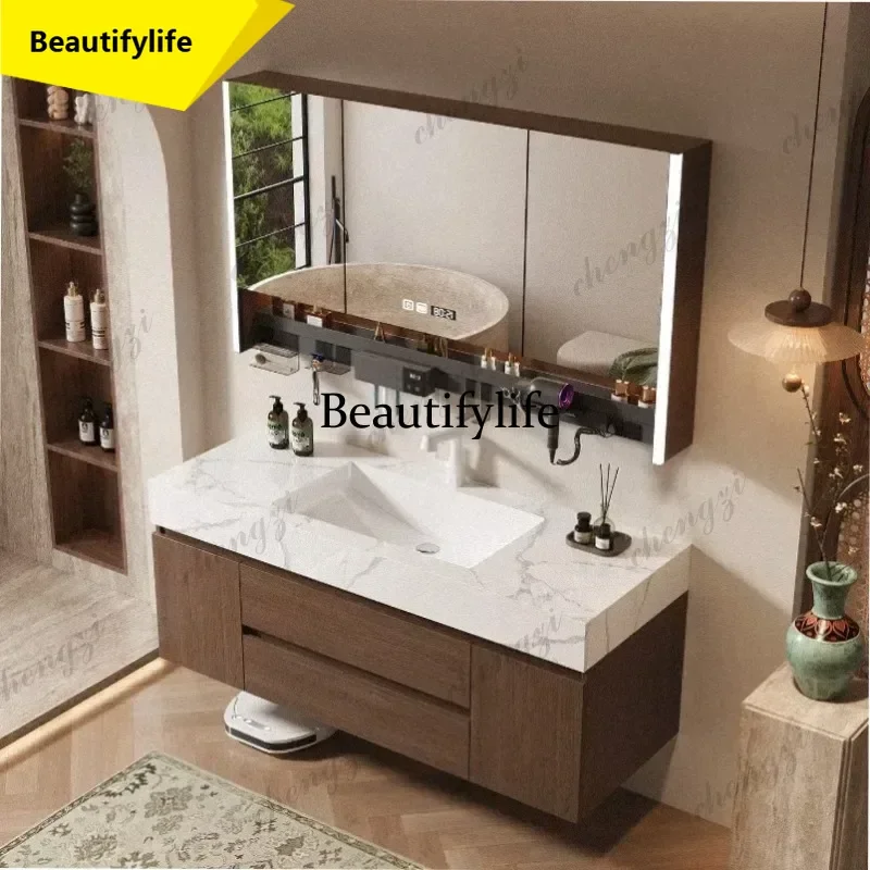 y45  Display Toilet Bathroom Cabinet Organizer Mirror Storage Drawers Space Saver Partitions Cupboard Modern Gabinete