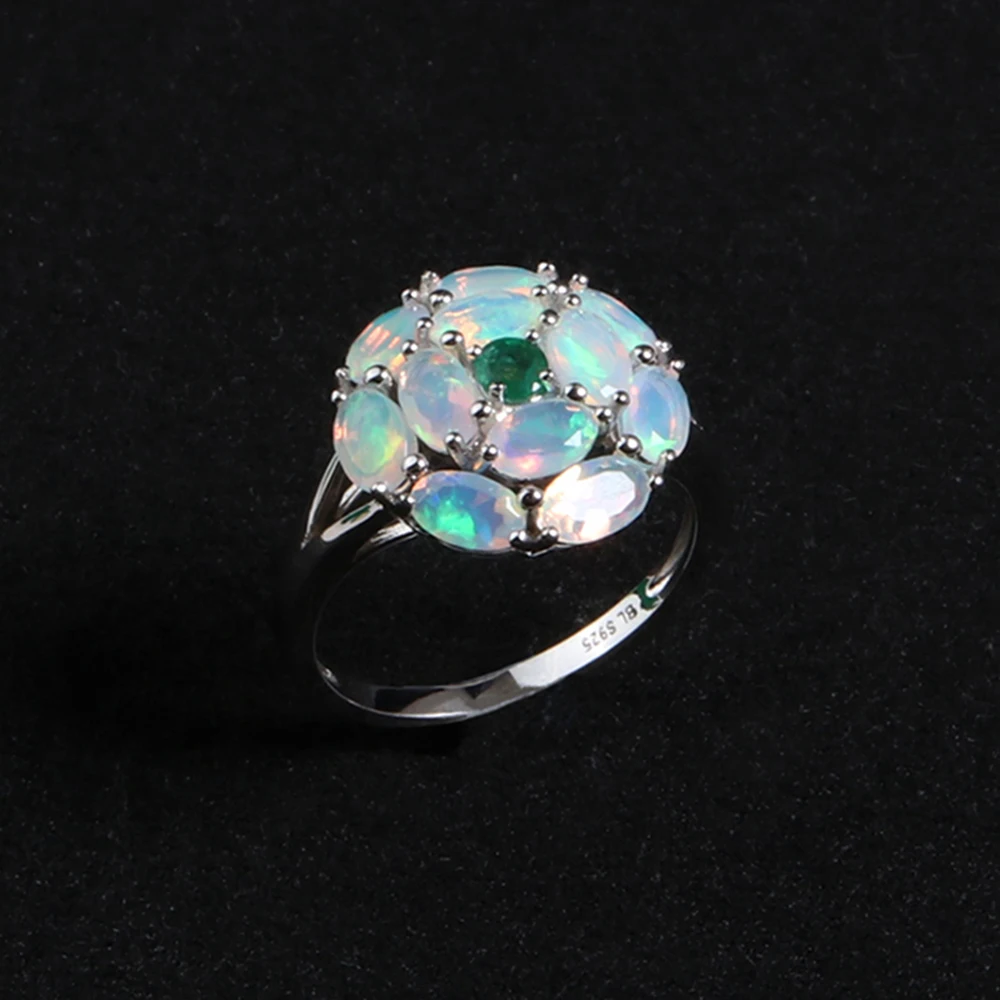 2026, Natural Opal Ring oval 3*5mm Real gemstone fine jewelry 925 sterling silver women wife mom gift