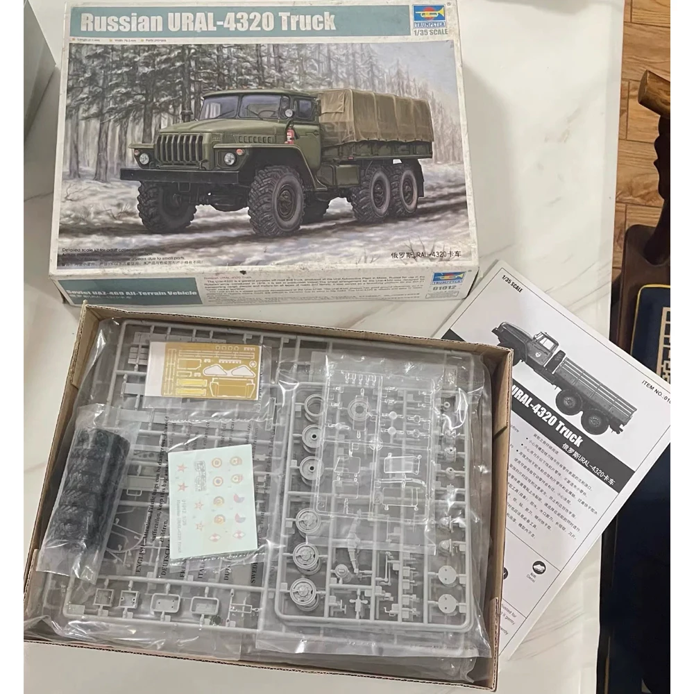 

Trumpeter 01012 1:35 Scale Russian URAL4320 URAL-4320 Truck Vehicle Plastic Assembly Model Kit Military Car Building Craft Toy