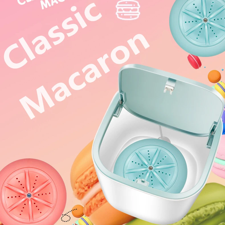 3.8L Electric Roller Mini Washing Machine Ultrasonic disinfect Turbo  Portable Quick Clean Washing Tool For Travel Dormitories