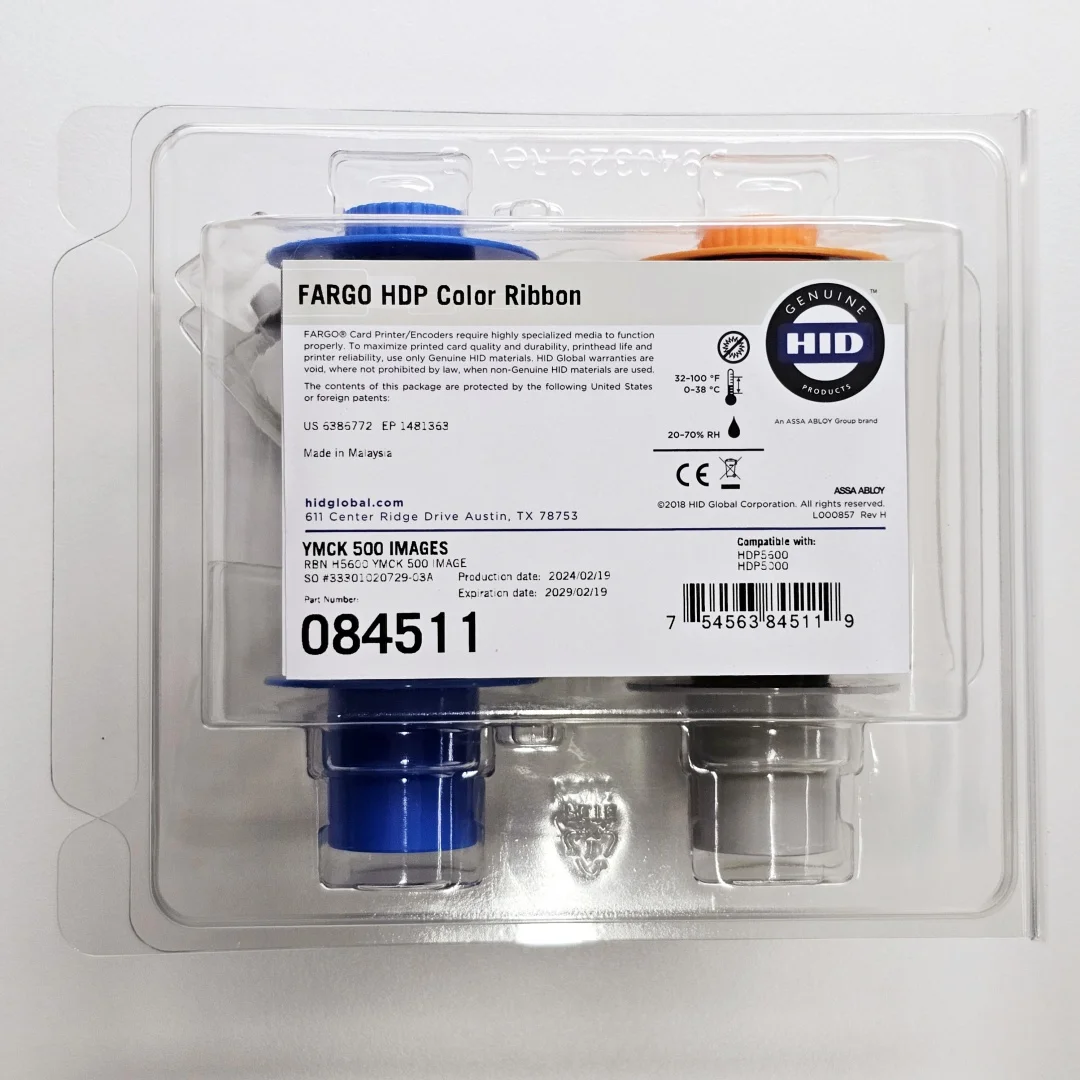 hidFargo 084511 YMCK Color Ribbon 084500 Film1500 Prints for Fargo-HDP5600 Card Printer
