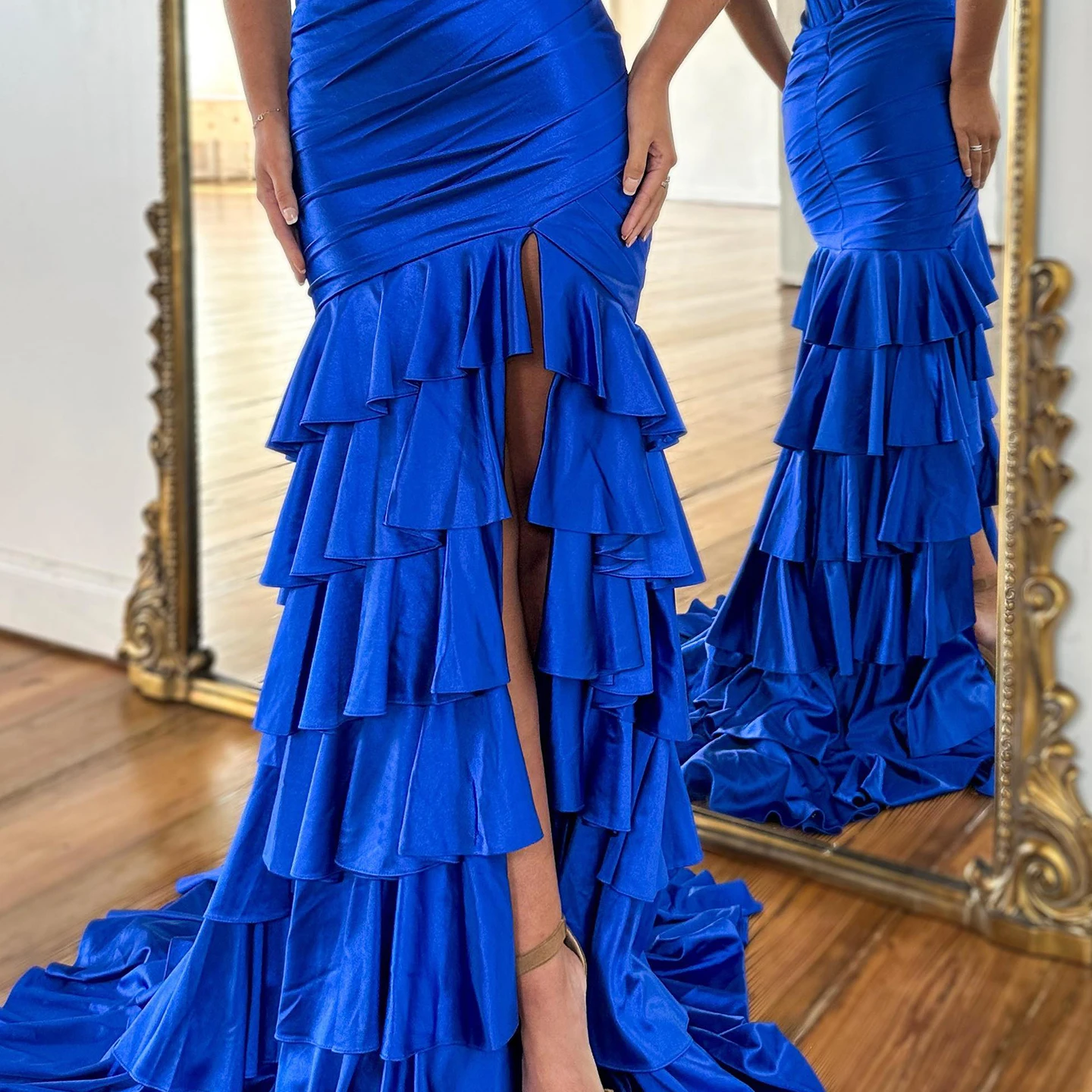 Sharon dit charmant bleu Royal Corset bretelles sirène robe de bal longue femmes soirée robes de remise des diplômes SH387 personnalisé