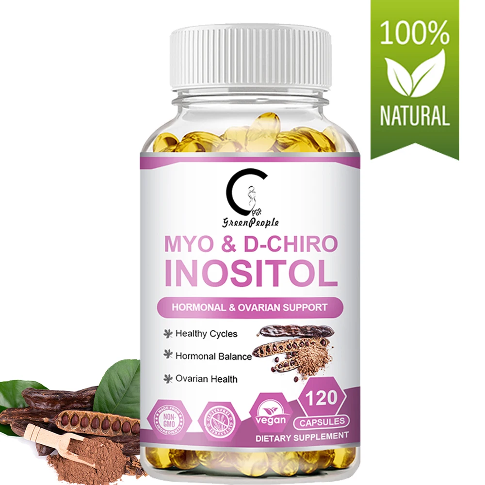 120p Myo-Inositol & D-Chiro-Inosit-Kapsel mit Folat unterstützt die Eierstock funktion, den Hormon haushalt und Fruchtbarkeit präparate für Frauen