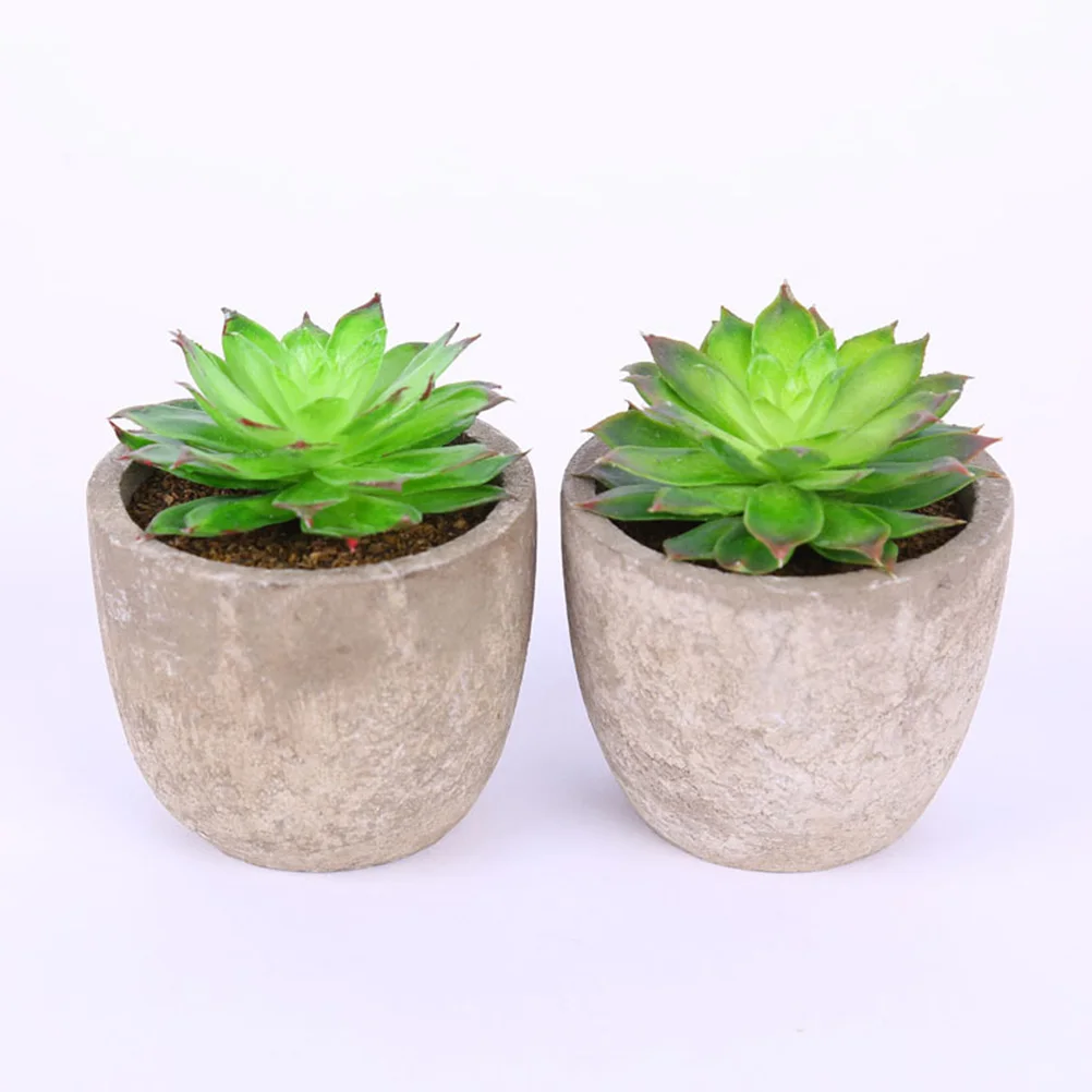 

6Pcs Artificial Simulation Succulent Potted Plants Creative Bonsai Small Decorations for Home Office Balcony Garden Relax Eye