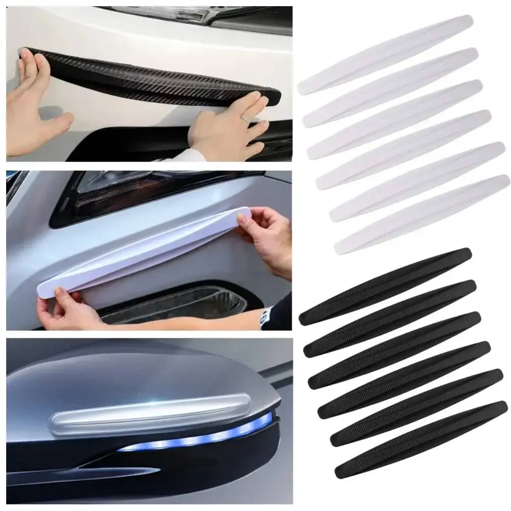 Novo Kit de Proteção Anticolisão para Carro com 2/4/6 Peças - Faixa Decorativa Universal para Para-choque Dianteiro e Traseiro - Protetor de Canto - Acessórios Automotivos