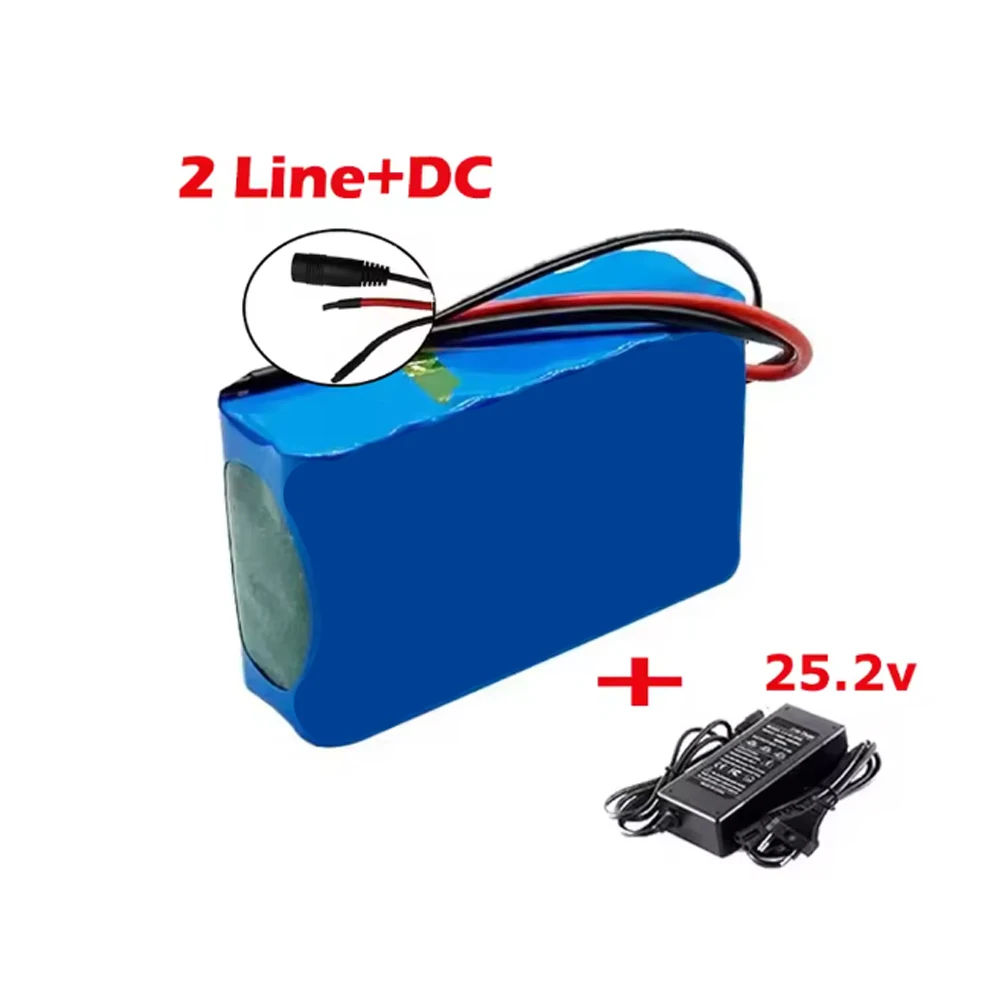 🔥 24 V 50000 mAh 6s2p 18650 lithium batterij oplaadbare batterij met BMS bescherming boord lithium-ion batterij met lader