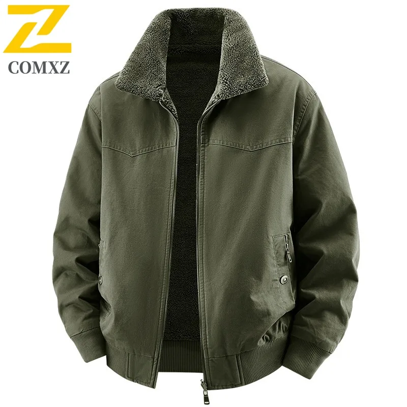 

COMXZ Осенняя куртка в деловом стиле, мужская повседневная дизайнерская куртка с лацканами, удобная модная легкая верхняя одежда премиум-класса