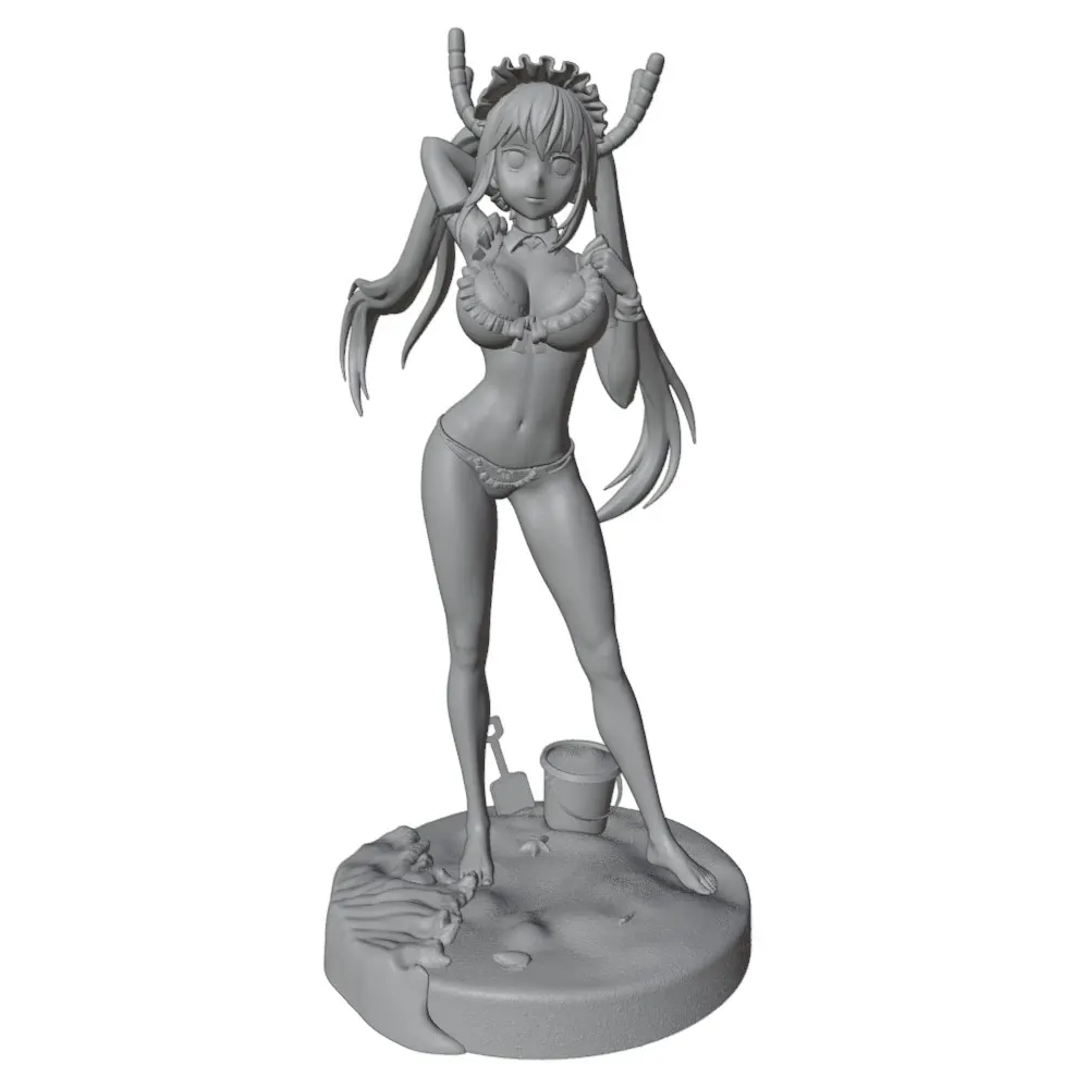 1/24 Room Decoration Anime Character Statue GK Miniature 3D Printed Gray Model Figurine DIY Doll Model Unassembled And Unpainted