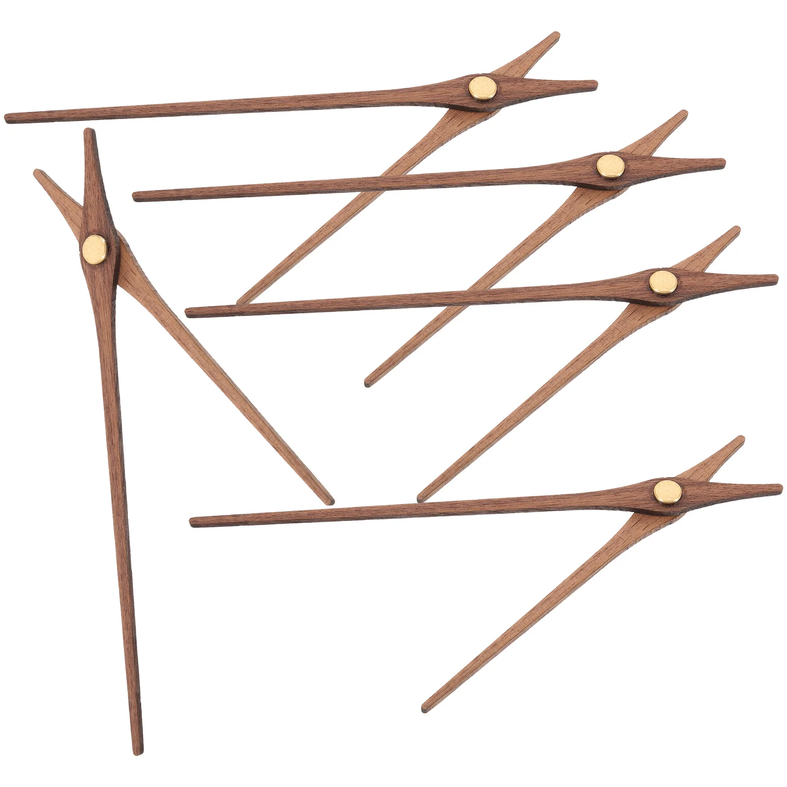 

5 Sets Wooden Pointer Clock Hand Replacement Kit Heavy Duty Mechanism Hands Brass Making Kits for Adults Supplies