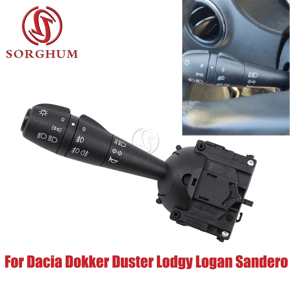 SORGHUM 255400337R Car Turn Signal Headlight Control Switch Combination Switch For Dacia Dokker Duster Lodgy Logan Sandero