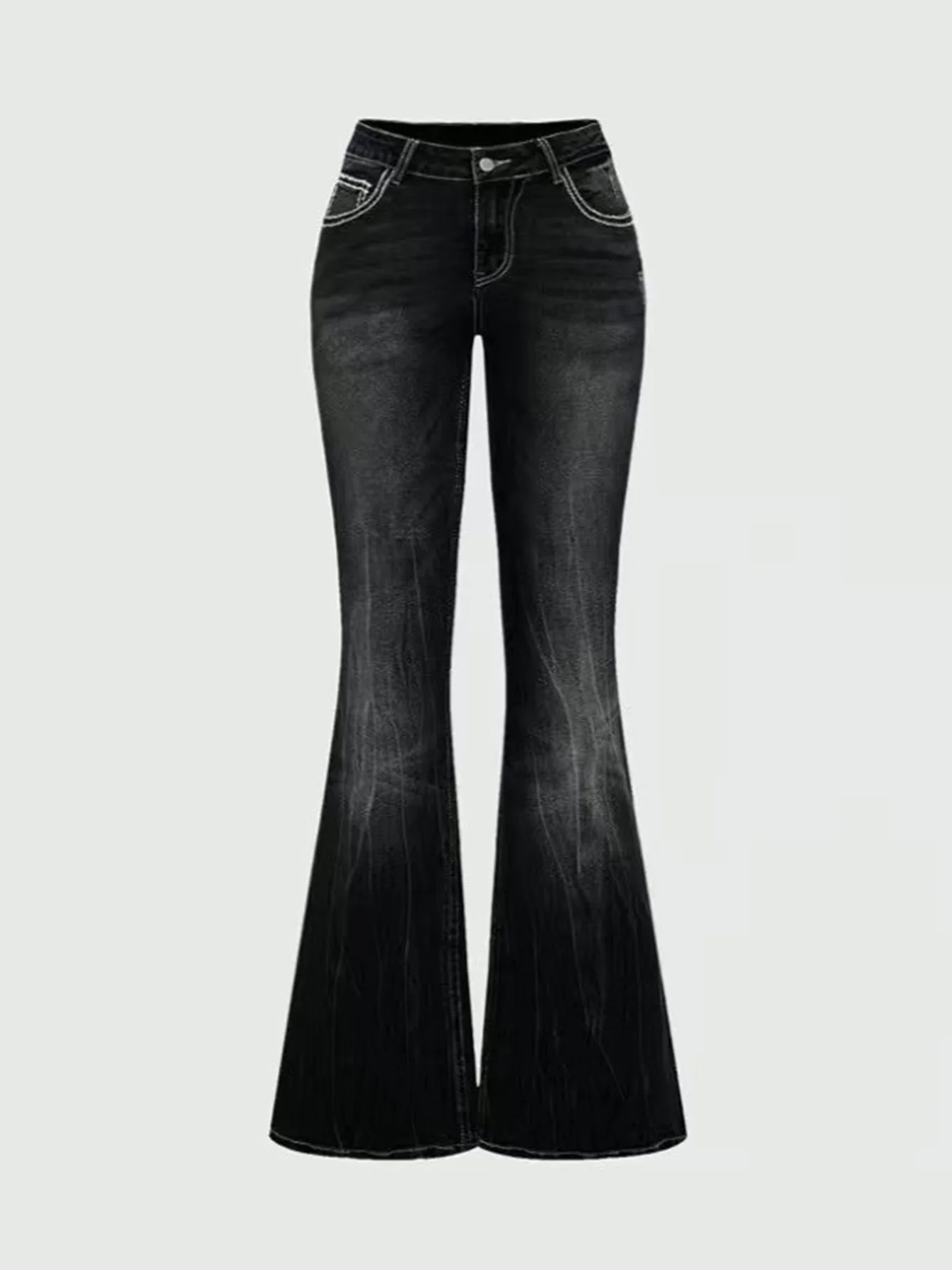 Women's elegant and fashionable Weila jeans, back pocket embroidery design