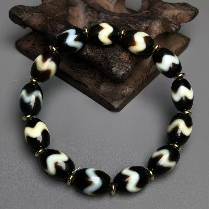 

2025 Top Baojiang Tiger tooth Dzi Beads Natural Agate Charming Multipute Totems high quality precious taki Bracelet