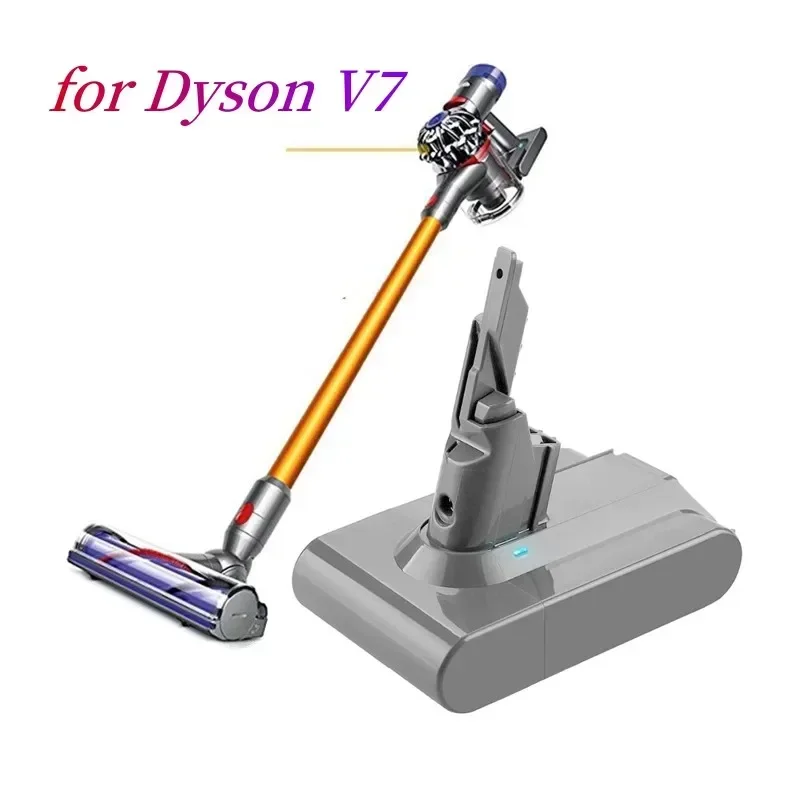 100% baru untuk Dyson V7 21.6V 4800mAh li-lon baterai isi ulang hewan Pro penyedot debu pengganti + pengisi daya