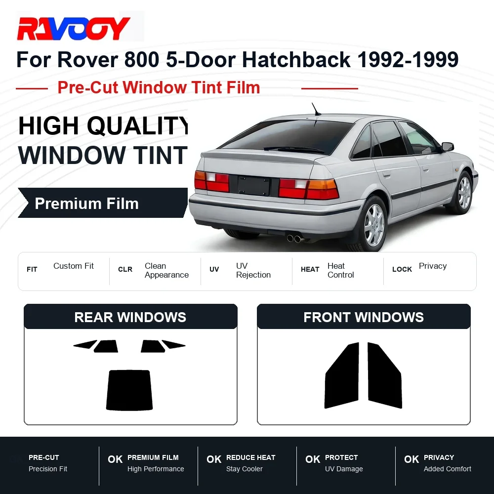 premium-pre-cut-window-tint-for-rover-800-5-door-hatchback-1992-1999-front-rear-windows-uv-heat-rejection-privacy-film