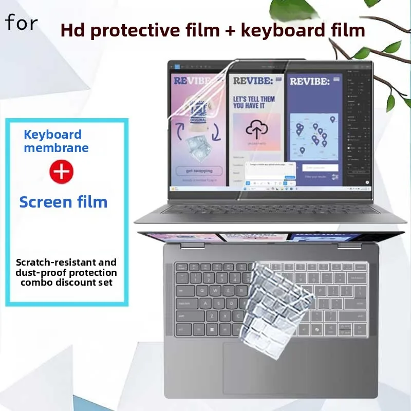 Protector de pantalla para portátil Lenovo Yoga 7i 2 en 1 Aura Edition14 Gen11, película transparente azul antideslumbrante para teclado