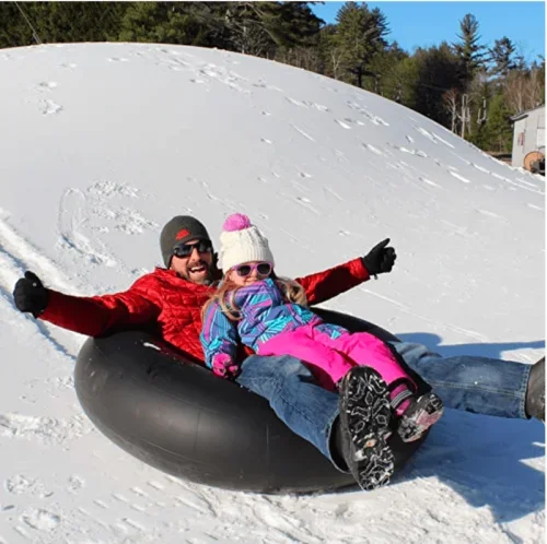 Outdoor Snow Toys Snowtube Hard Bottom Winter Inflatable Snow Sled For Children