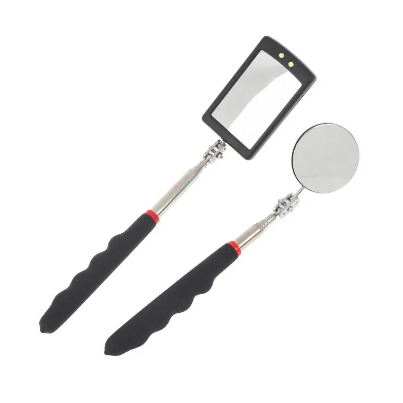 360 Degree Rotatable Car Inspection Mirror Telescopic LED Light for Auto Repair Engine Chassis Examination