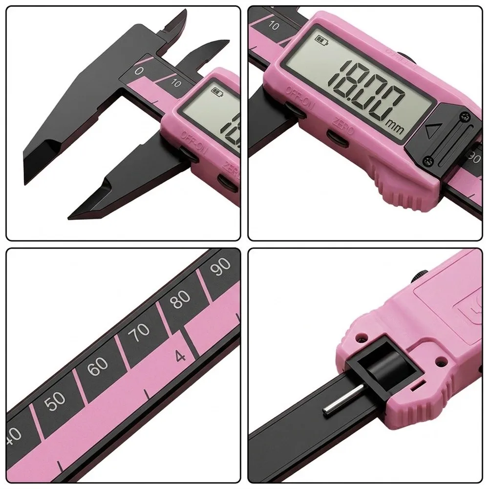 For Workshop Use Plastic Vernier Caliper Metric Inch Ruler Lightweight Fiberglass Caliper Measuring Tool 0.1mm Resolution