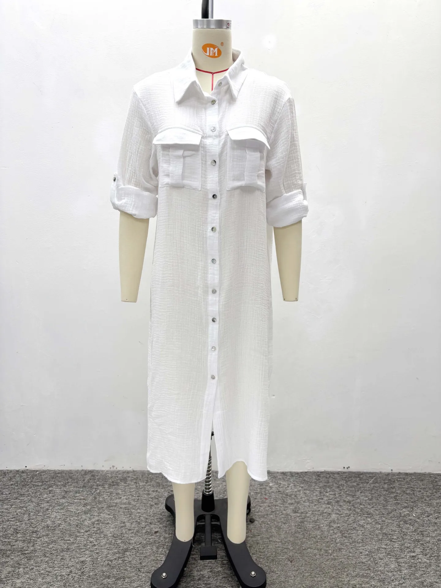 فستان طويل نسائي، فساتين قميصية، ملابس الشارع Y2k، ياقة مطوية، أكمام كاملة، تصميم أنيق مدمج، للحفلات والمناسبات الليلية والعمل، ربيع 2026