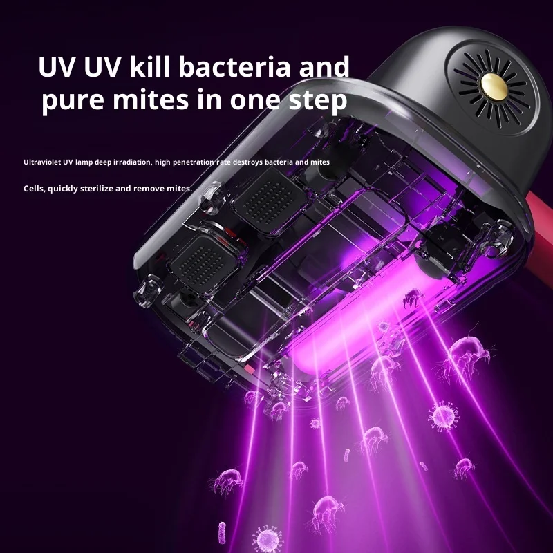 Home Bedding UV Sanitizer HighPowered Dust Mite Remover Compact Vacuum Cleaner