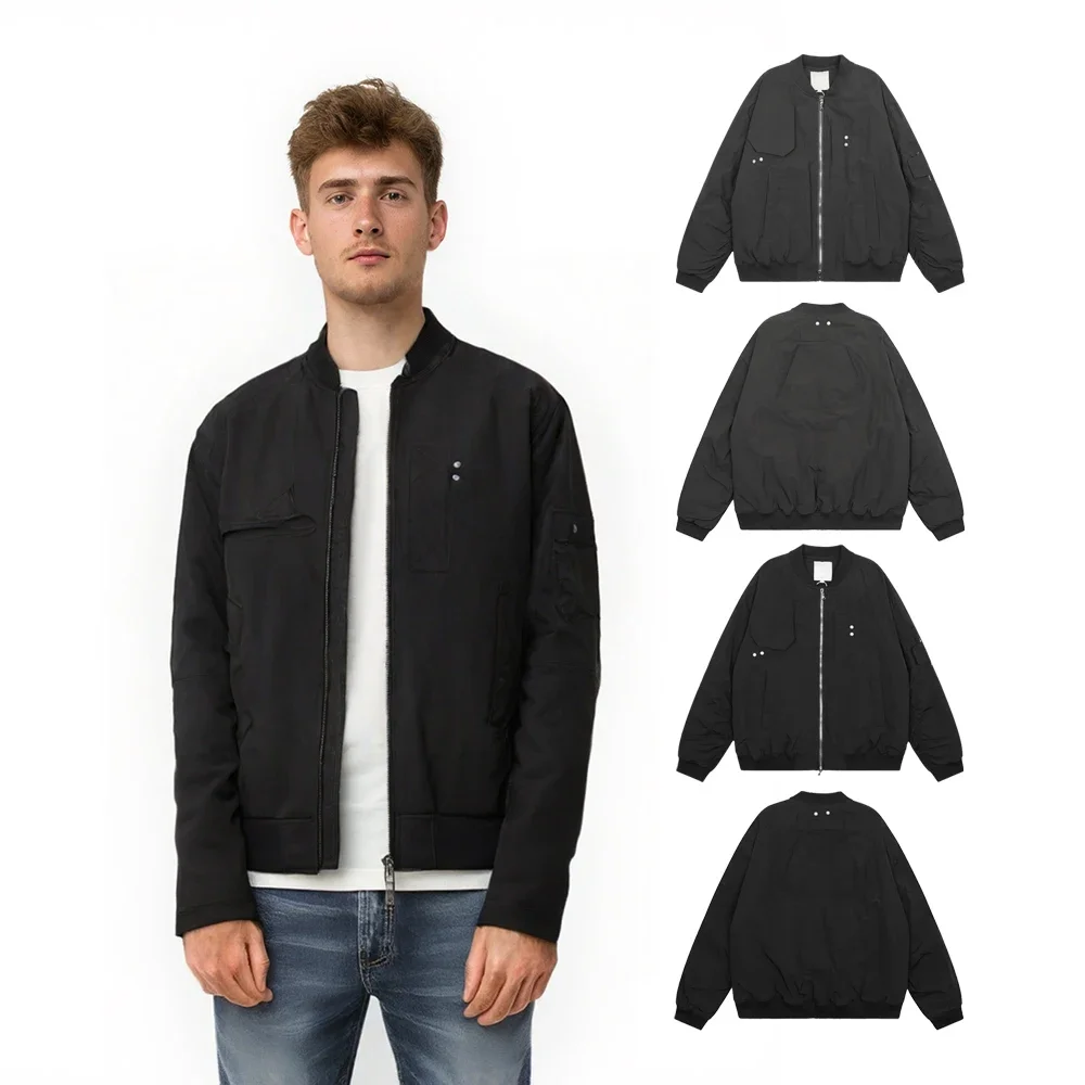 

Motorcycle Jackets Men Military Tactical Flight Bomber Jacket Zipper Pocket Street Wear Clothes Wind Breaker Men's Winter Jacket