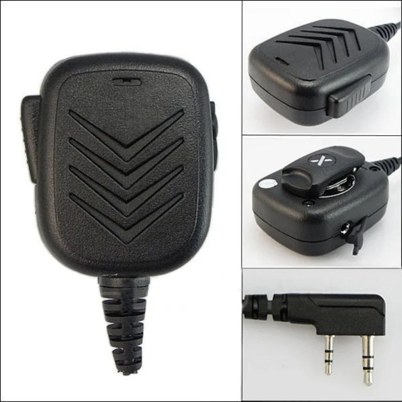 2pcs NEW 2 PIN PTT Speaker Microphone for Radio Walkie Talkie TYT HYT WouXun BaoFeng UV-5R 888S Two Way Radio