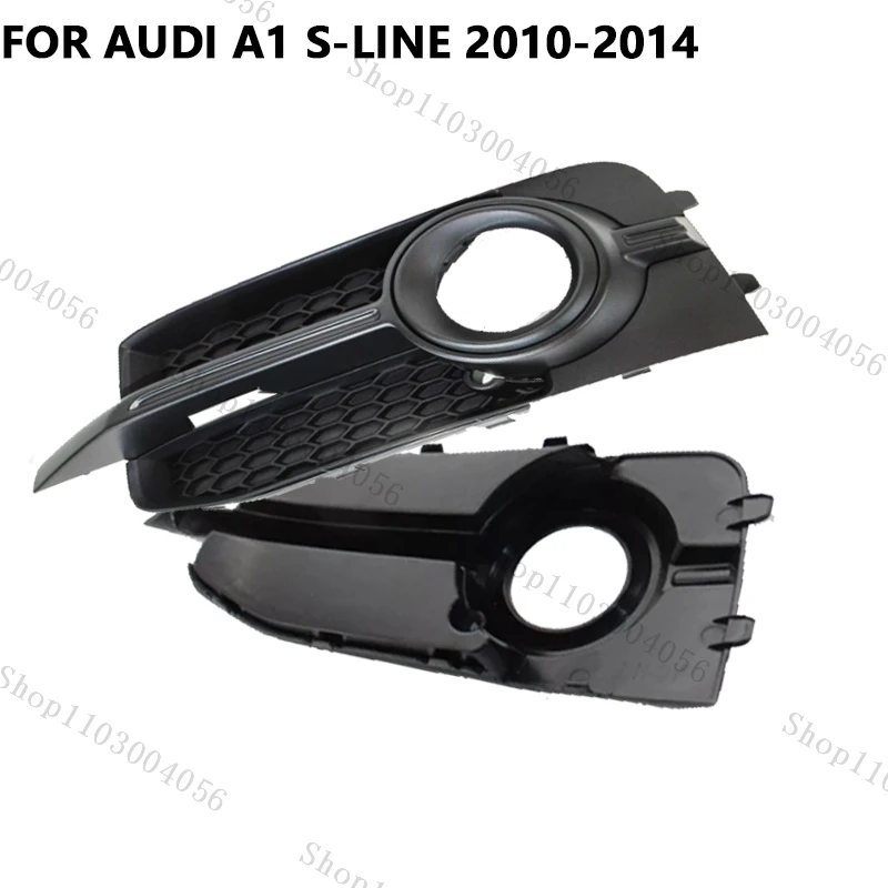 For Audi A1 S-Line 2010-2014 Car Front Bumper Fog Light Cover Honeycomb Mesh Fog Light Frame Grille 8X0807681B 8X0807682B