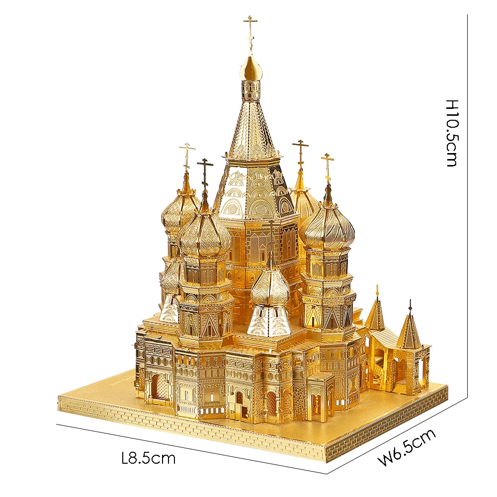 Piececool 3D puzzle metalowe katedra św. Basiliowej zestawy do budowania modeli układanka nastolatki Diy zabawki