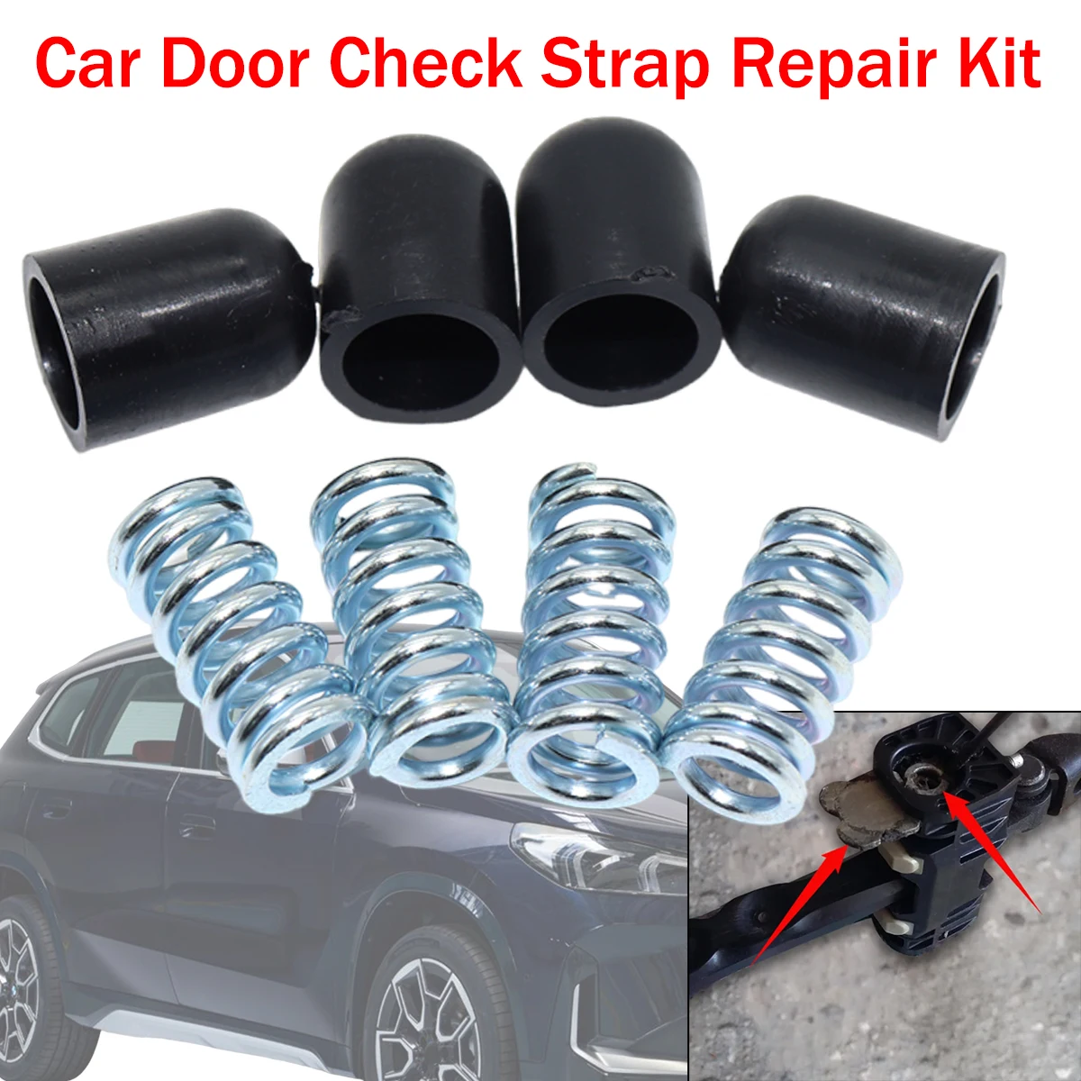 

For 2 Door Car Door Check Strap Repair Kit Stopper Damping Spring For BMW 3 series F80 5 series F07 X1 E84 08 Volvo XC70 III BZ