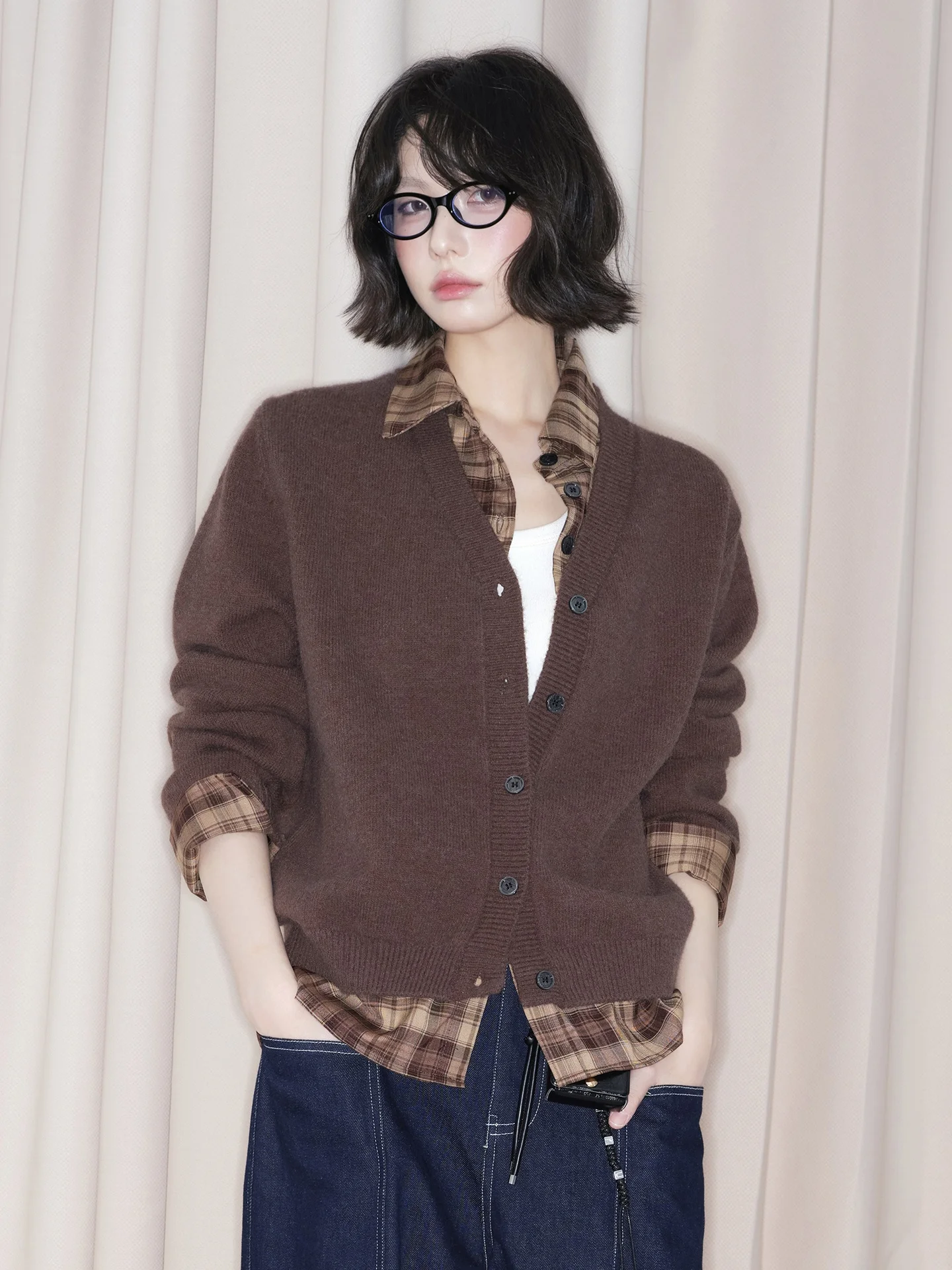 

Весенний вязаный женский топ с эффектом двухслойности, прямого кроя, с длинными рукавами, теплый, в университетском стиле, из нейлона, хлопка и полиэстера.