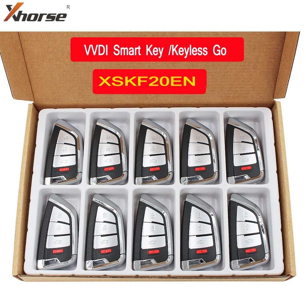 1/5PCS/Lot 4 Buttons XS Series Universal Xhorse VVDI Smart Remote Key XSKF20EN Keyless Go For VVDI-Tool English Version