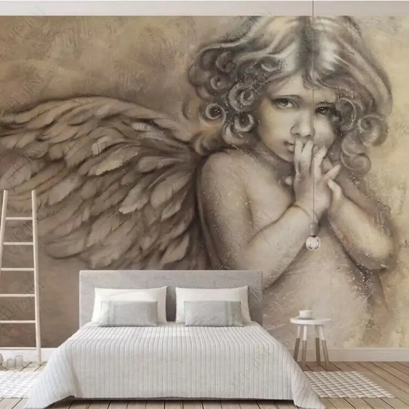 Custom photo wallpaper 3d mural world famous girl rose mural Angel oil painting decorative painting Hotels background wall paper