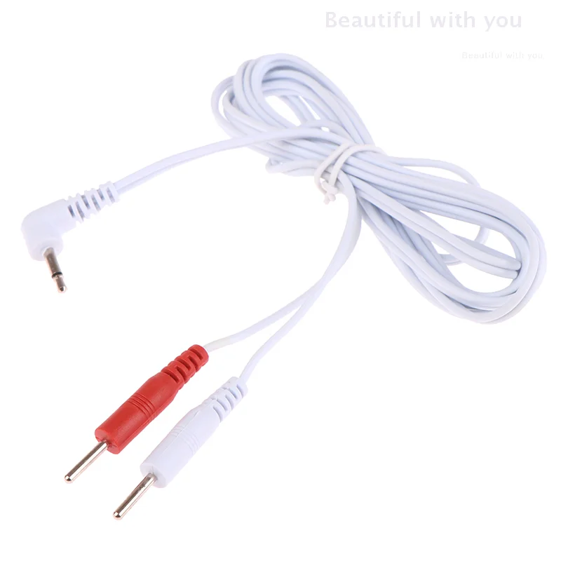 2.5mm Electrotherapy Electrode Lead Electric Shock Wires Cable For Tens Massager Connection Cable Massage 1.5m