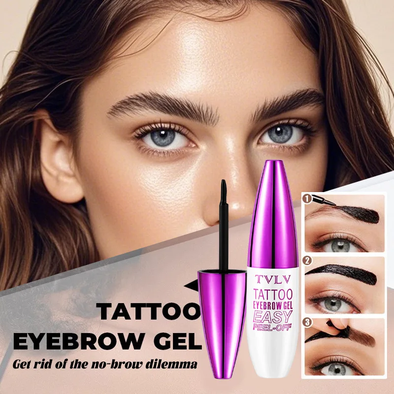 TVLV 3 Colors Peel Off Brow Tattoo Gel Waterproof Long Lasting Natural Eye Brow Makeup Not Smudge