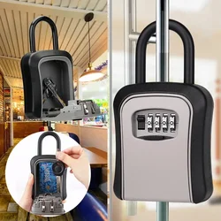 Password Key Box Outdoor Key Safe Decoration Key Large Capacity Code Storage Lock Box Wall Mounted 4 Digit Combination Box NEW