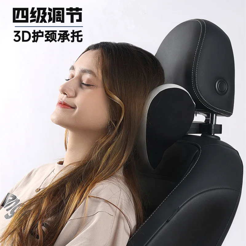 Minimalist Bracketless A09 AutoNeck Pillow, Humanized Adjustable Car Headrest, Breathable Resilient Foam Cushion for Long Travel