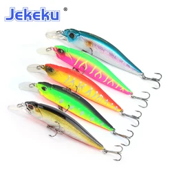 JEKEKU NEW 1pc 75mm 8.5g Hard Minnow Bait with 2 Hooks Wobbler Minnow Artificial Fishing Lure Hot Model Professional Minnow