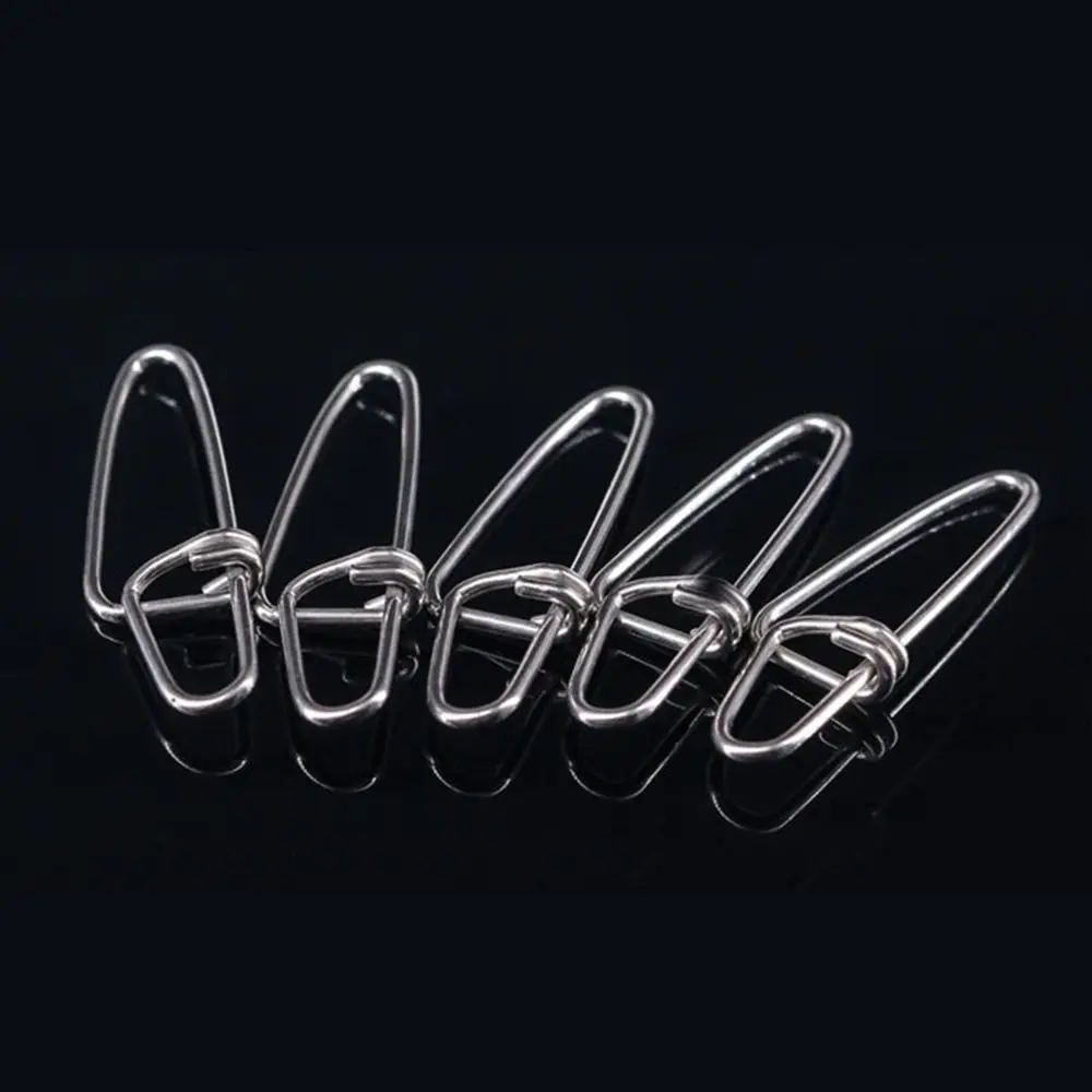 100pcs Hot Size 0# to 6# Stainless Steel Solid Ring Heavy Duty Ball Fishing Snap Connector with Pin Bearing Barrel